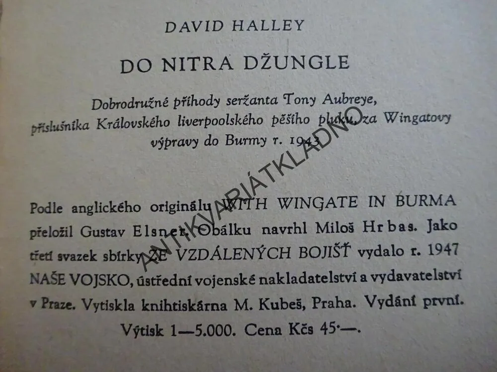 DO NITRA DŽUNGLE, DAVID HALLEY, **an
