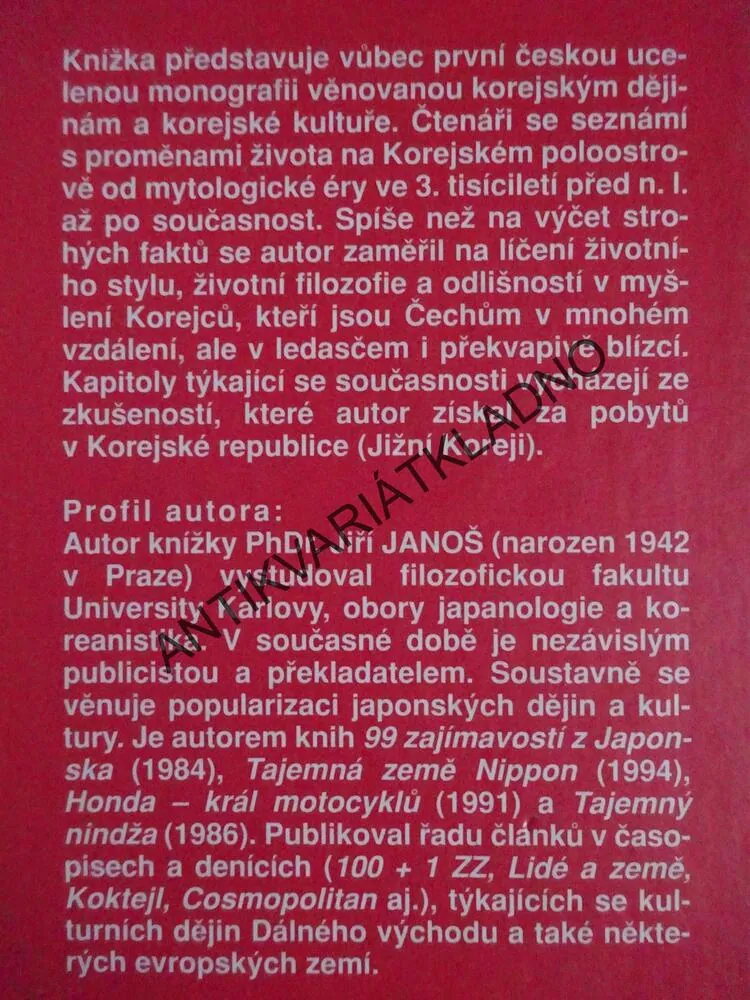 DOKONALE UTAJENÁ KOREA, JIŘÍ JANOŠ, **an