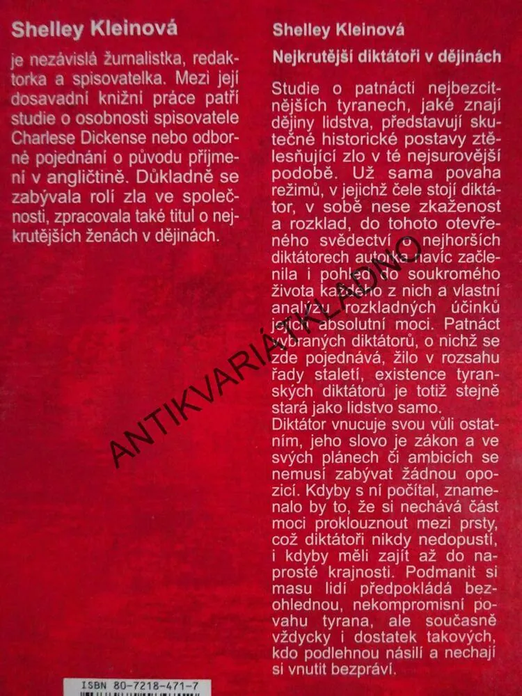 NEJKRUTĚJŠÍ DIKTÁTOŘI V DĚJINÁCH, SHELLEY KLEIN, **an