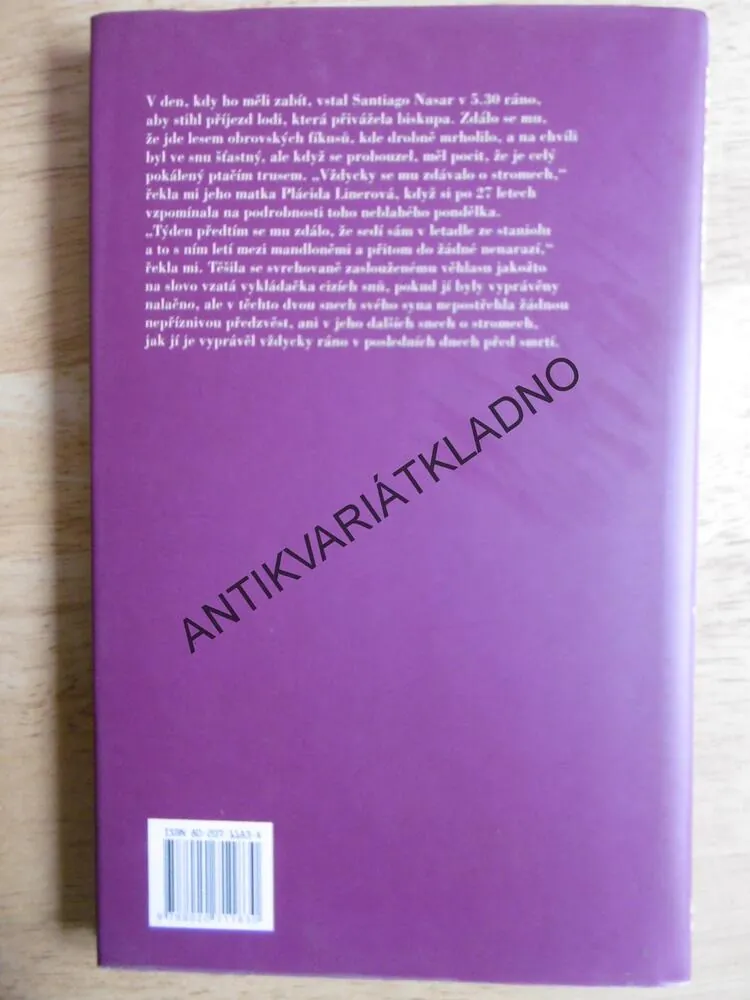 KRONIKA OHLÁŠENÉ SMRTI, GABRIEL GARCÍA MÁRQUEZ, **an