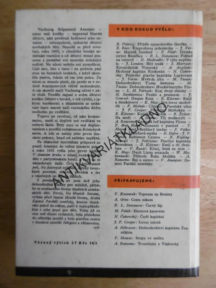KOD 39 - ZAJATCI PARDÁLÍ SOUTĚSKY, VACHTANG ANANJAN, **an