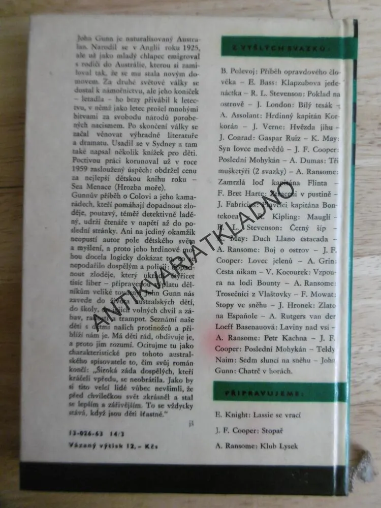 KOD 63 - CHATRČ V HORÁCH, JOHN GUNN , **an