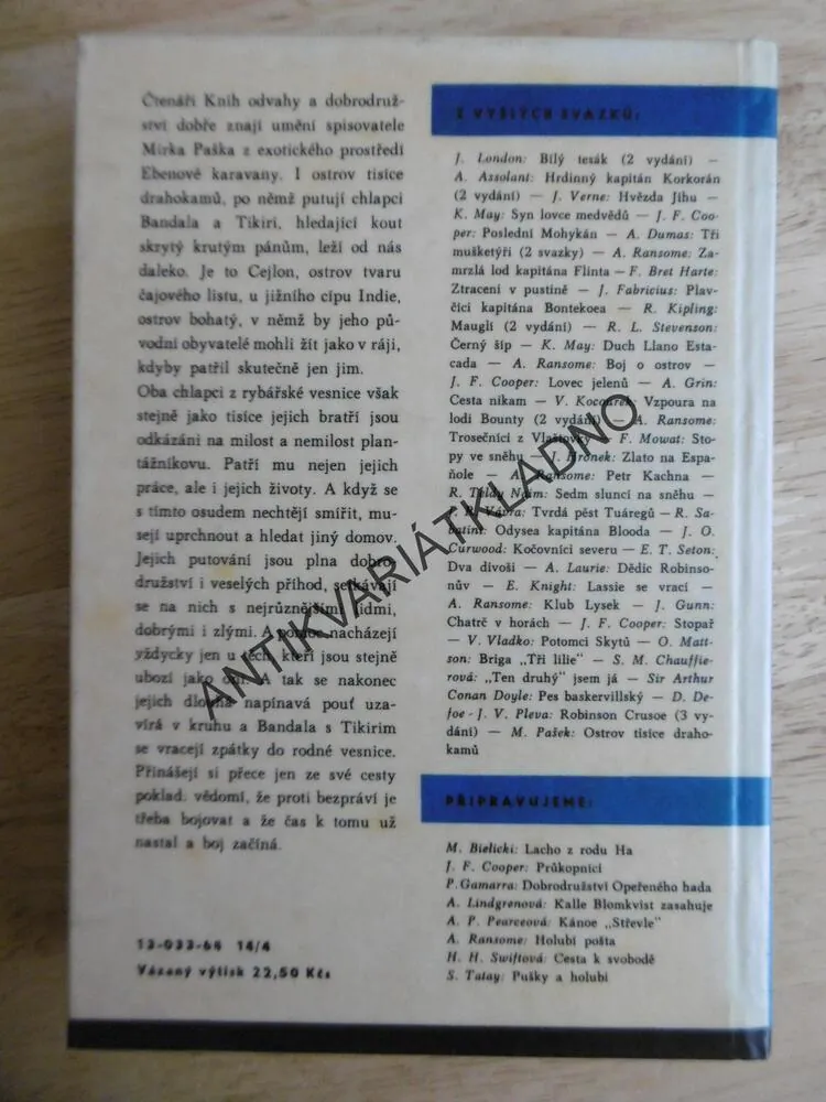 KOD 74 - OSTROV TISÍCE DRAHOKAMŮ, MIRKO PAŠEK, **an