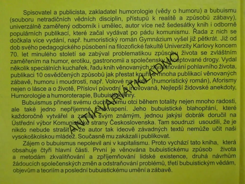 BUBUISMUS, NIC PRO BLBCE, VÁCLAV BUDINSKÝ, **an