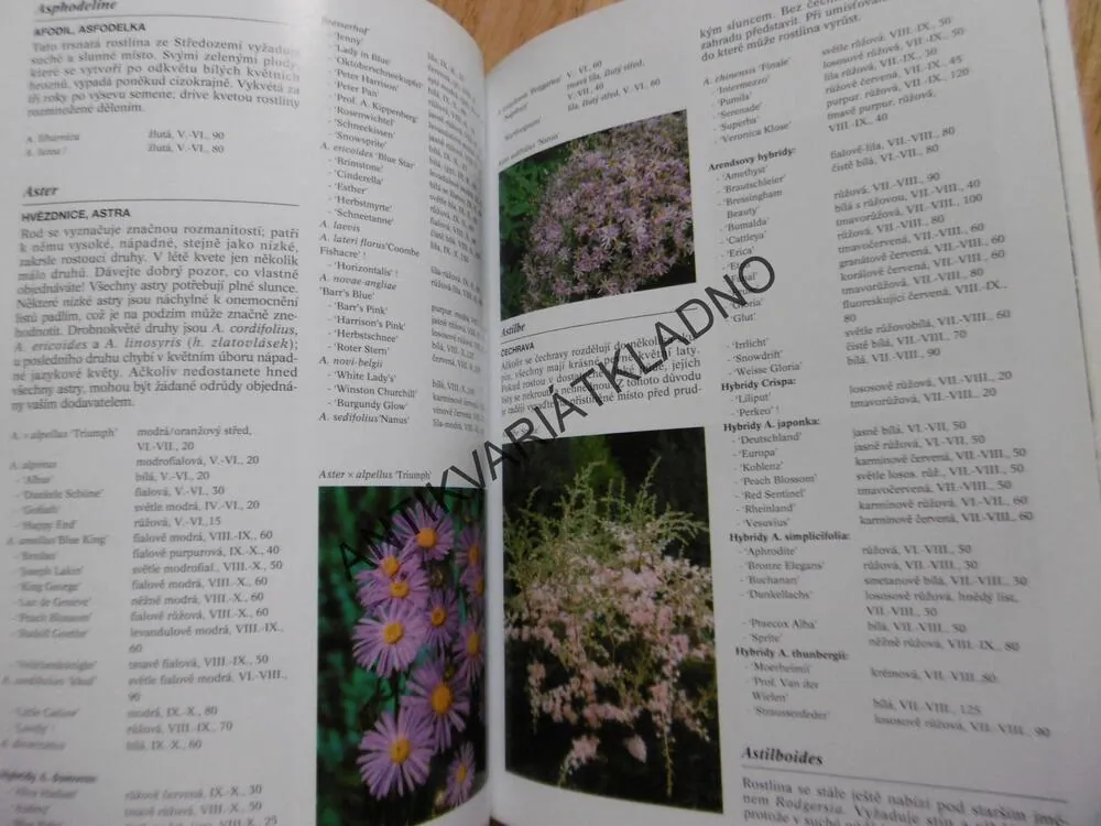 ZAHRADNÍ ROSTLINY OD A DO Z, PRŮVODCE ZAHRÁDKÁŘE,
