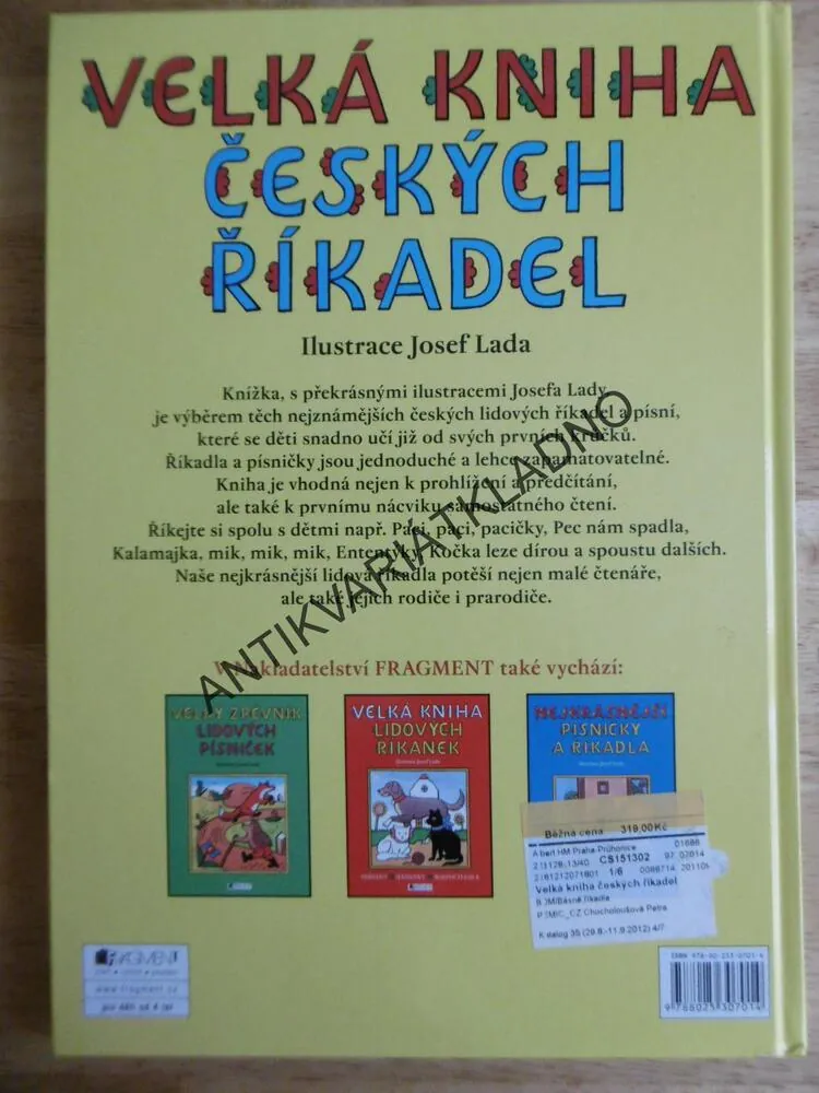 VELKÁ KNIHA ČESKÝCH ŘÍKADEL, JOSEF LADA