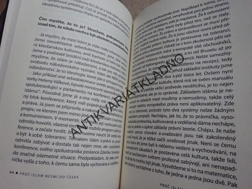 PROČ ISLÁM NESMÍ DO ČESKA, KLÁRA SAMKOVÁ, **an