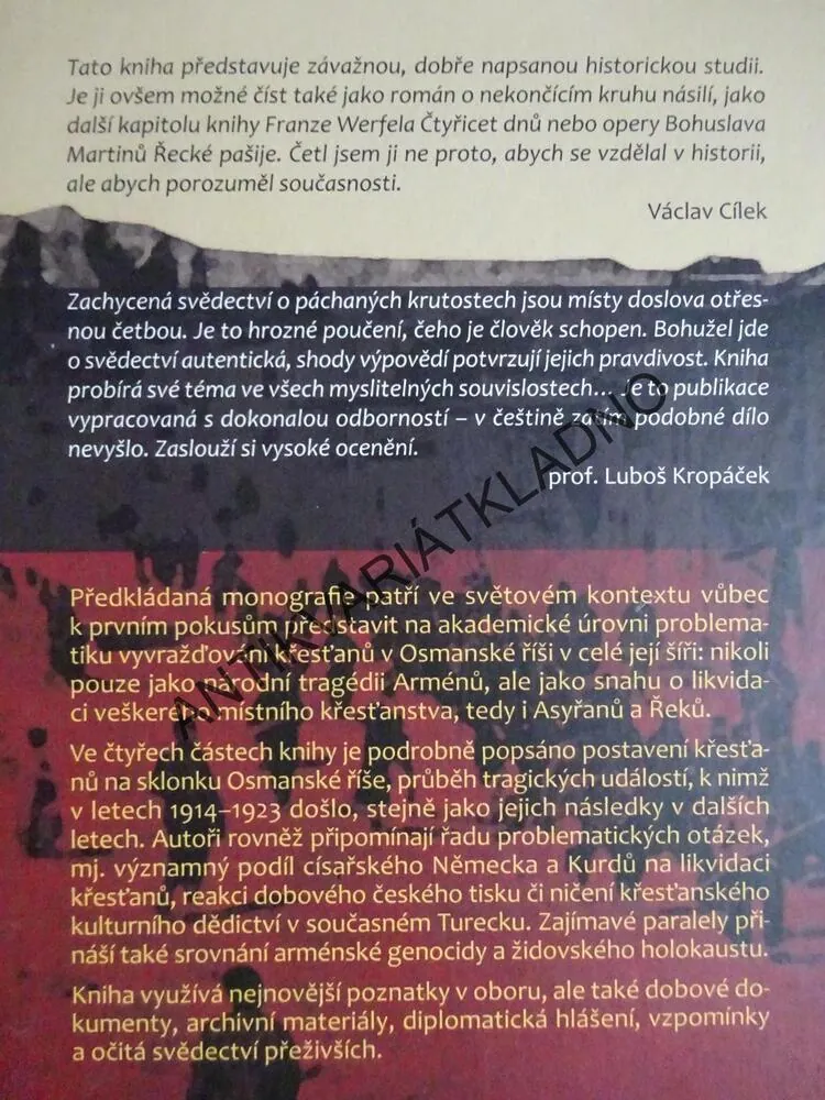 KATASTROFA KŘESŤANŮ, ŘOUTIL, KOŠŤÁLOVÁ, NOVÁK, **an