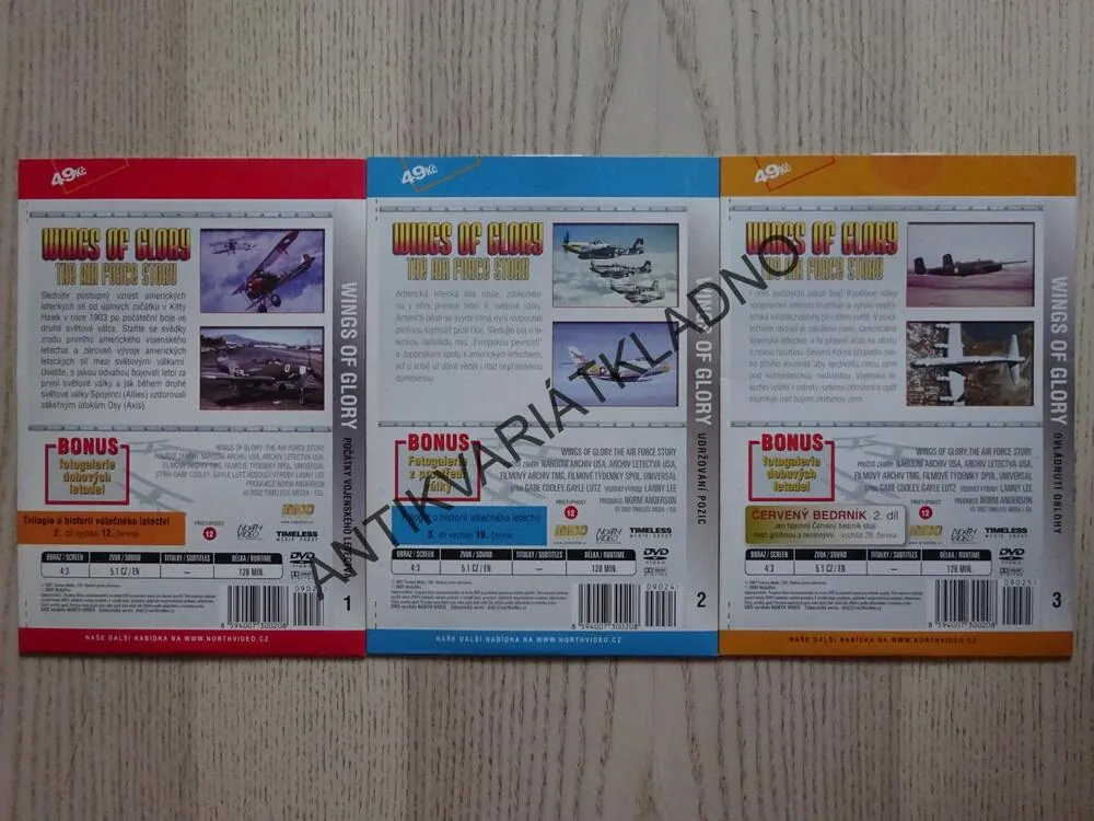 WINGS OF GLORY, THE AIR FORCE STORY, 1-3, DVD FILM DOKUMENT