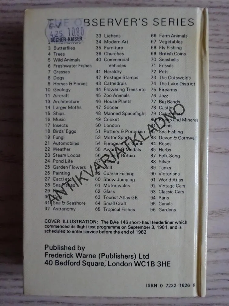THE OBSERVER'S BOOK OF AIRCRAFT, WILLIAM GREEN, ANGLICKY, **an