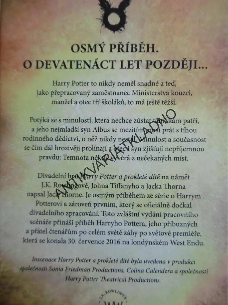 HARRY POTTER A PROKLETÉ DÍTĚ, J.K. ROWLINGOVÁ, **an