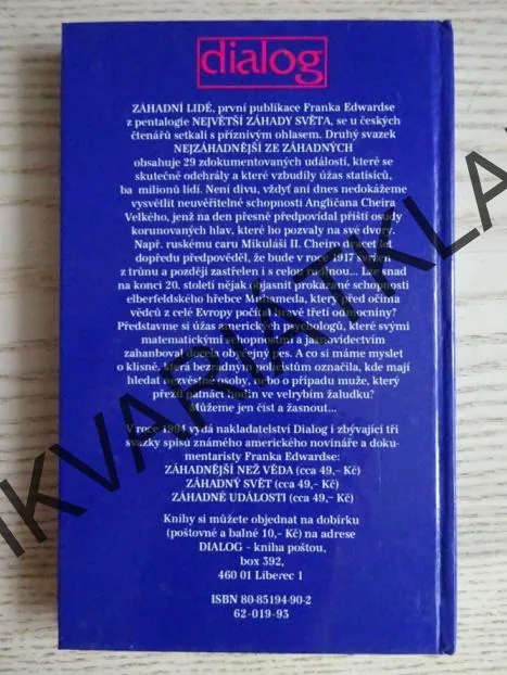 NEJZÁHADNĚJŠÍ ZE ZÁHADNÝCH, FRANK EDWARDS, **an