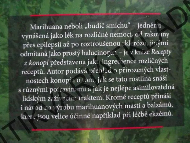 RECEPTY Z KONOPÍ, LÉČEBNÝ PROSTŘEDEK, ADAM GOTTLIEB, **an