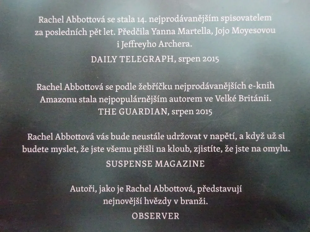 ZABIJ MĚ ZNOVU, RACHEL ABBOTTOVÁ, **an