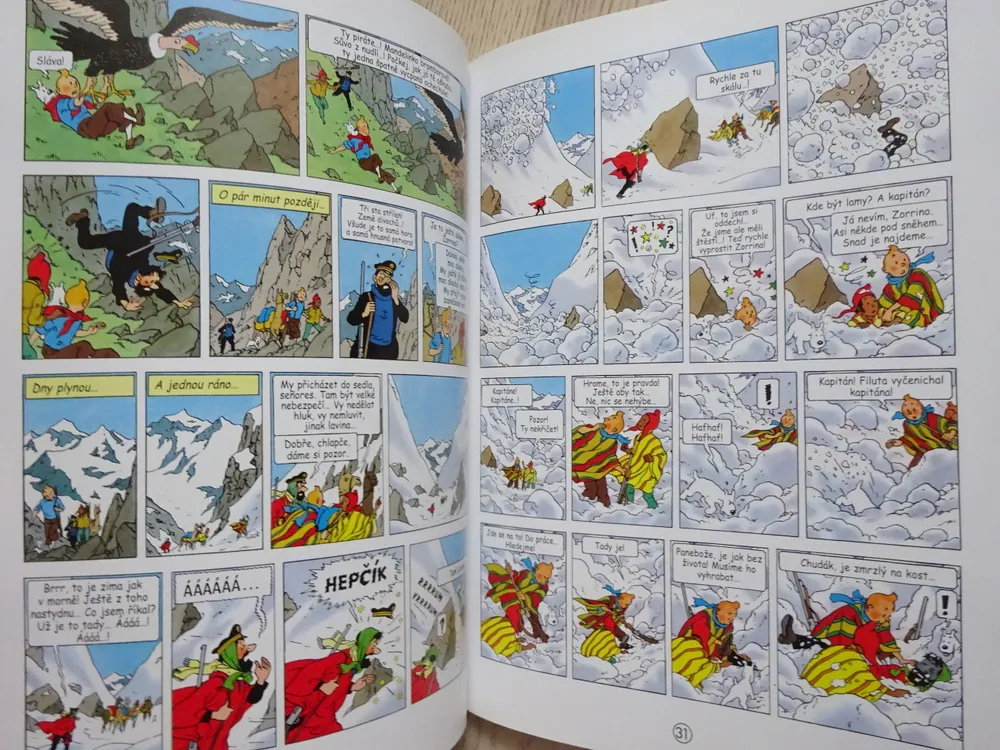 TINTINOVA DOBRODRUŽSTVÍ, CHRÁM SLUNCE, HERGÉ, **an