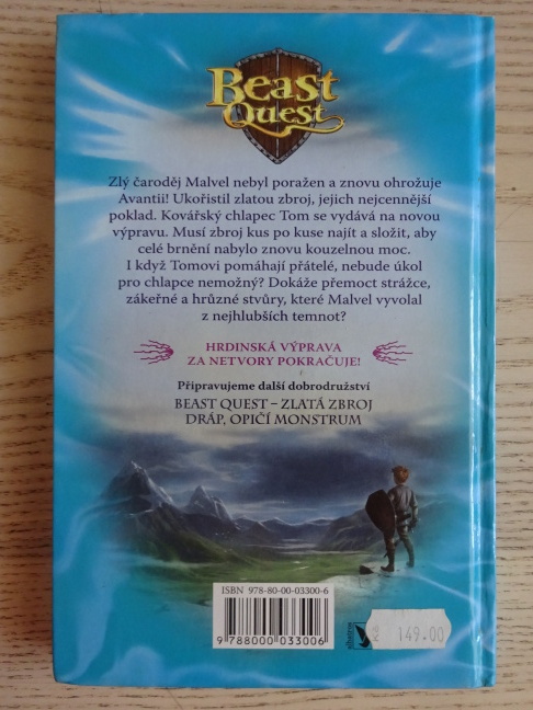 ZLATÁ ZBROJ, ZEFA, ZÁKEŘNÁ KRAKATICE, BEAST QUEST, ADAM BLADE, **an