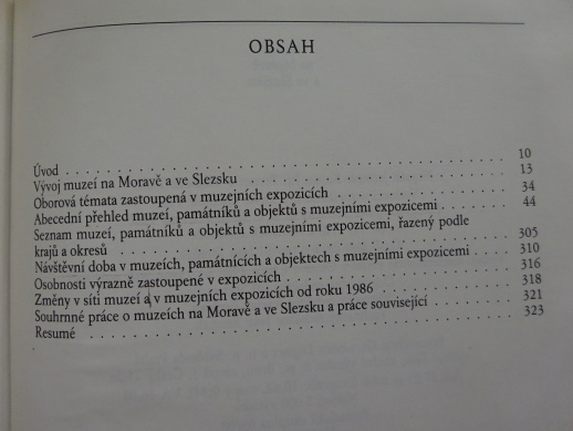 MUZEA NA MORAVĚ A VE SLEZSKU, **an