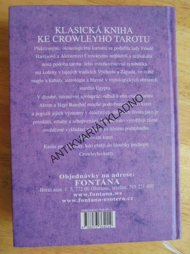 CROWLEYHO TAROT, ZÁKLADNÍ KNIHA, UČEBNICE TAROTU, BANZHAF