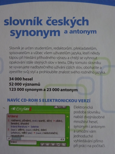SLOVNÍK ČESKÝCH SYNONYM A ANTONYM, **an