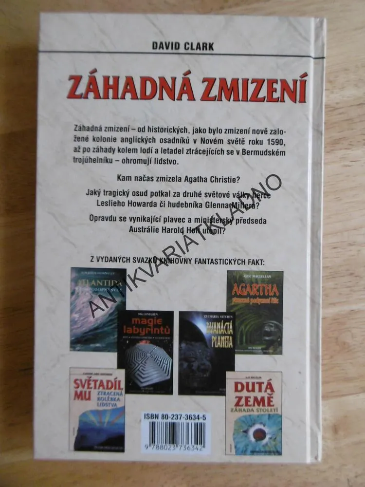 ZÁHADNÁ ZMIZENÍ, DAVID CLARK,GLENN MILLER, CHRISTIE A.