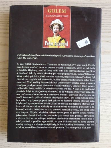 GOLEM Z LONDÝNSKÝCH DOKŮ, PETER ACKROYD, **an