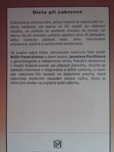 DIETA, CUKROVKA, DIETA DIABETICKÁ, PAVEL KOHOUT, JAROSLAVA PAVLÍČKOVÁ, **an