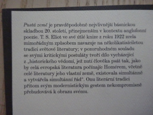 PUSTÁ ZEMĚ, T. S. ELIOT
