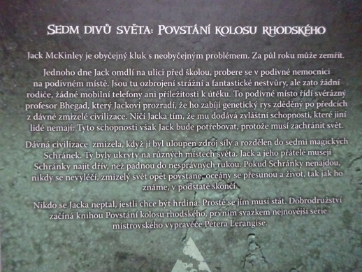 SEDM DIVŮ SVĚTA 1-3, POVSTÁNÍ KOLOSU RHODSKÉHO, ZTRACENI V BABYLONU, HROBKA STÍNŮ, PETER LERANGIS, **an