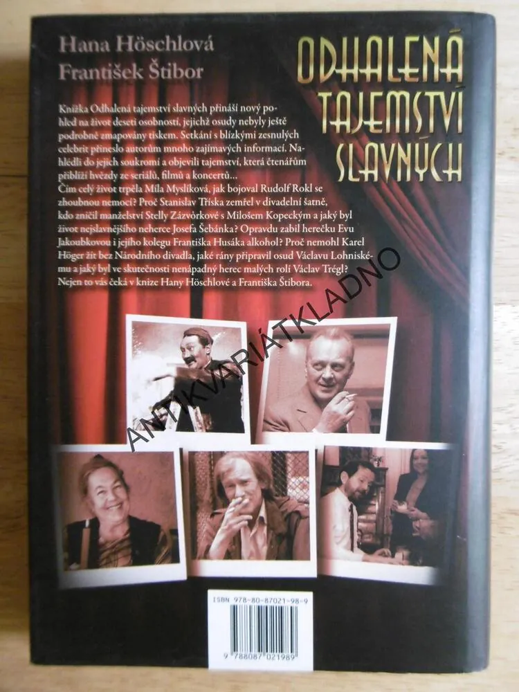 ODHALENÁ TAJEMSTVÍ SLAVNÝCH, HÖSCHLOVÁ, ŠTIBOR