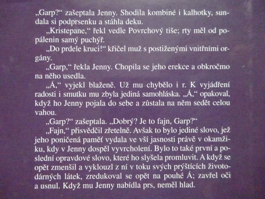 SVĚT PODLE GARPA, JOHN IRVING, **an