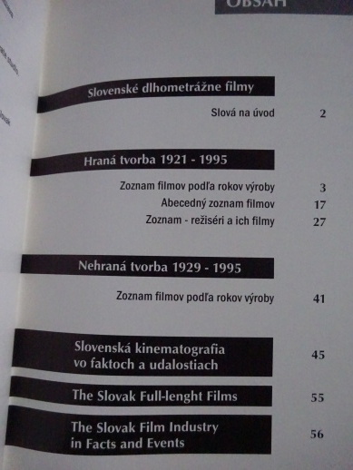 SLOVENSKÉ DLHOMETRÁŽNE FILMY, STO ROKOV KINEMATOGRAFIE