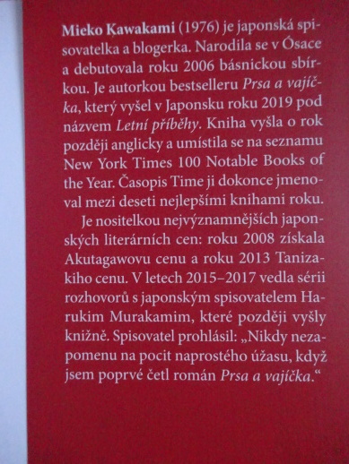 PRSA A VAJÍČKA, MIEKO KAWAKAMI, **an