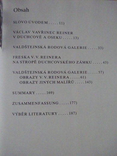 ZÁMEK DUCHCOV, VAJDŠTEJNSKÁ RODOVÁ GALERIE, VÁCLAV VAVŘINEC REINER, OBRAZY A FRESKY, **an