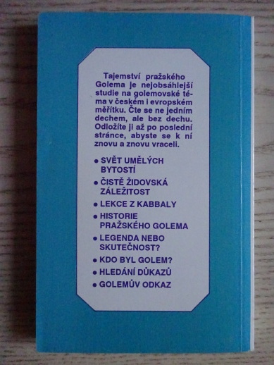 TAJEMSTVÍ PRAŽSKÉHO GOLEMA, IVAN MACKERLE, **an