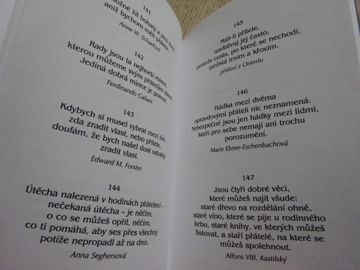 O PŘÁTELSTVÍ, MYŠLENKY MOUDRÝCH, **an