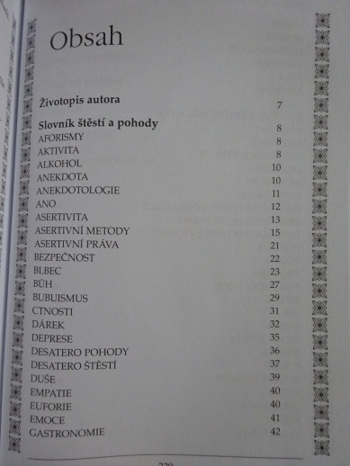 SLOVNÍK ŠTĚSTÍ A POHODY, VÁCLAV BUDINSKÝ, **an