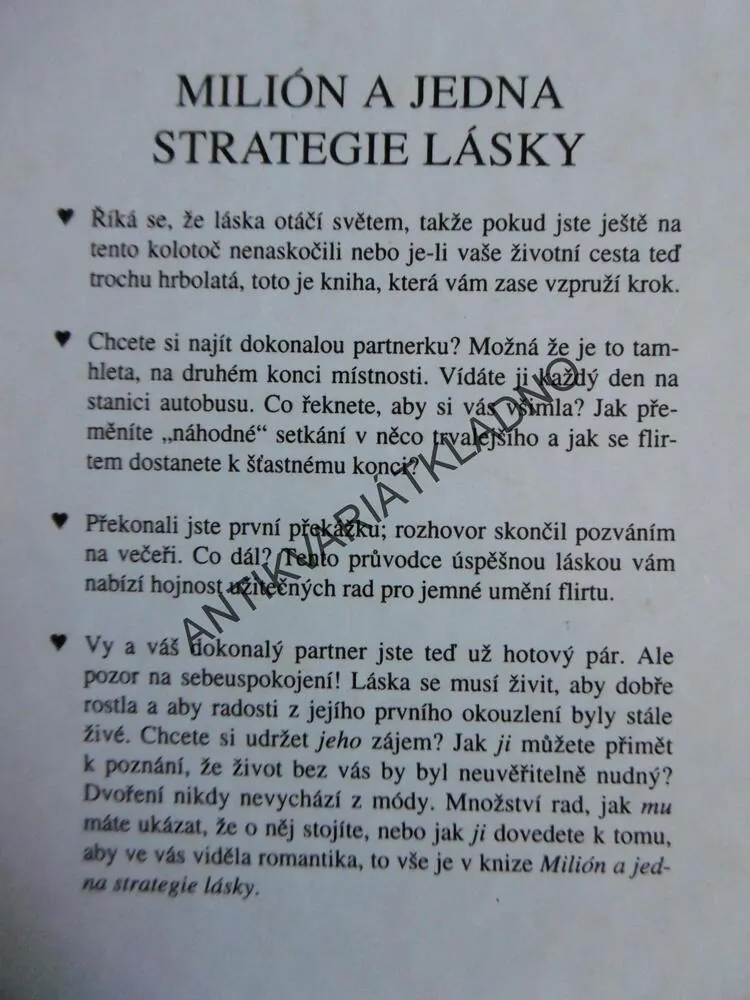 MILIÓN A JEDNA STRATEGIE LÁSKY, MARIE PAPILLON, **an