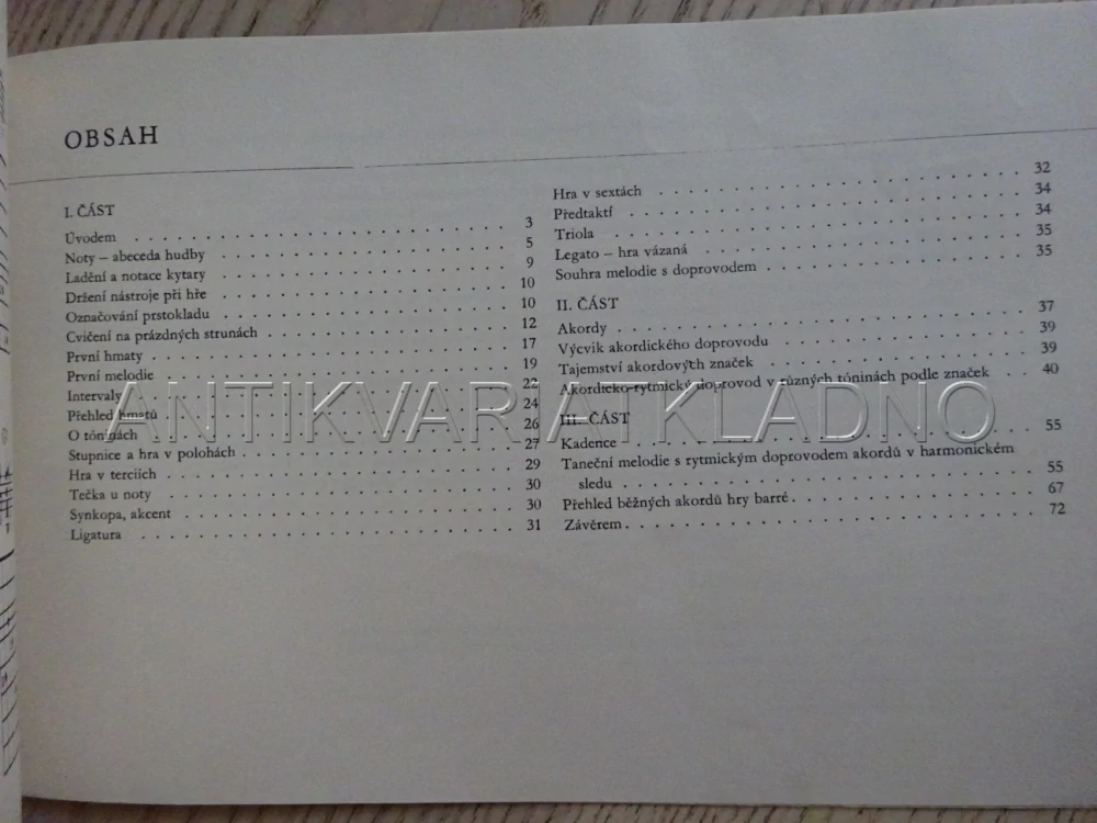 PRVNÍ LEKCE NA KYTARU, JOSEF KOTÍK, **an