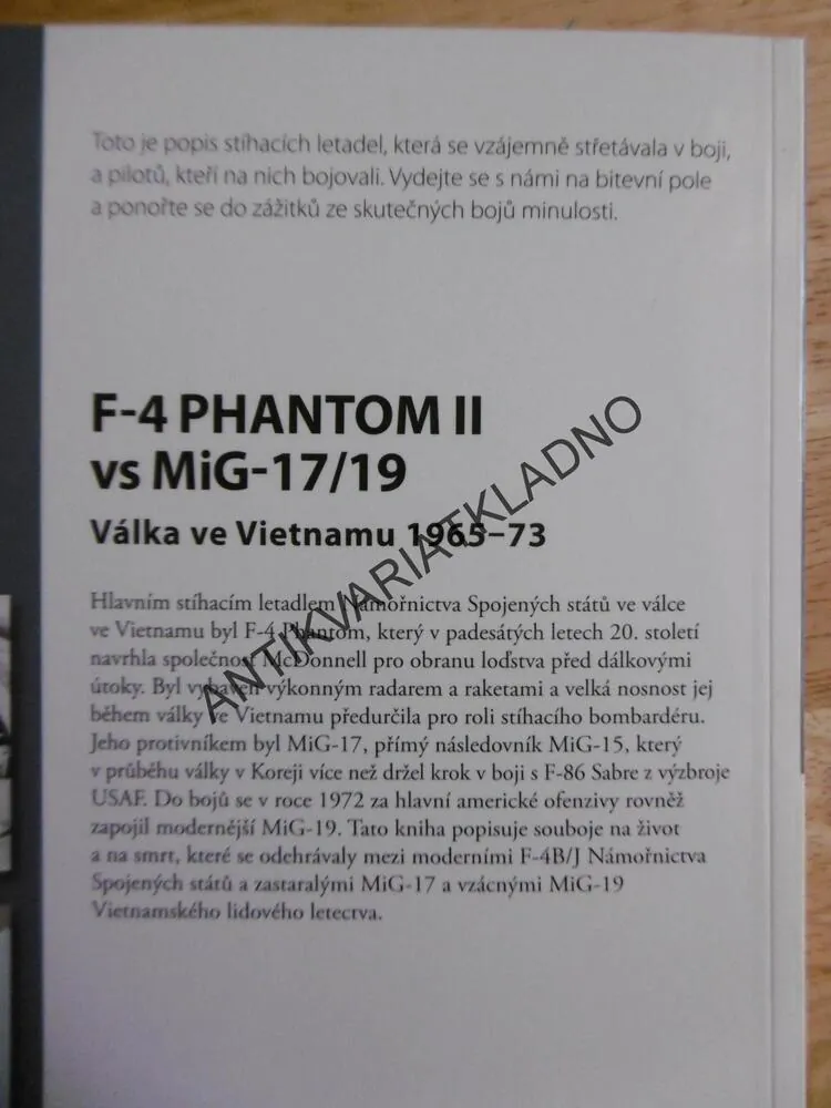 F-4 PHANTOM II VS MIG-17/19, VÁLKA VE VIETNAMU 1965-73, DAVIES