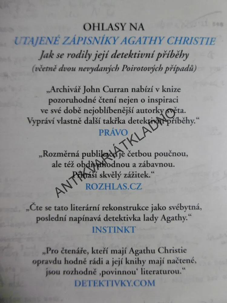 PROMYŠLENÉ VRAŽDY AGATHY CHRISTIE, JOHN CURRAN, SLEČNA MARPLOVÁ, **an