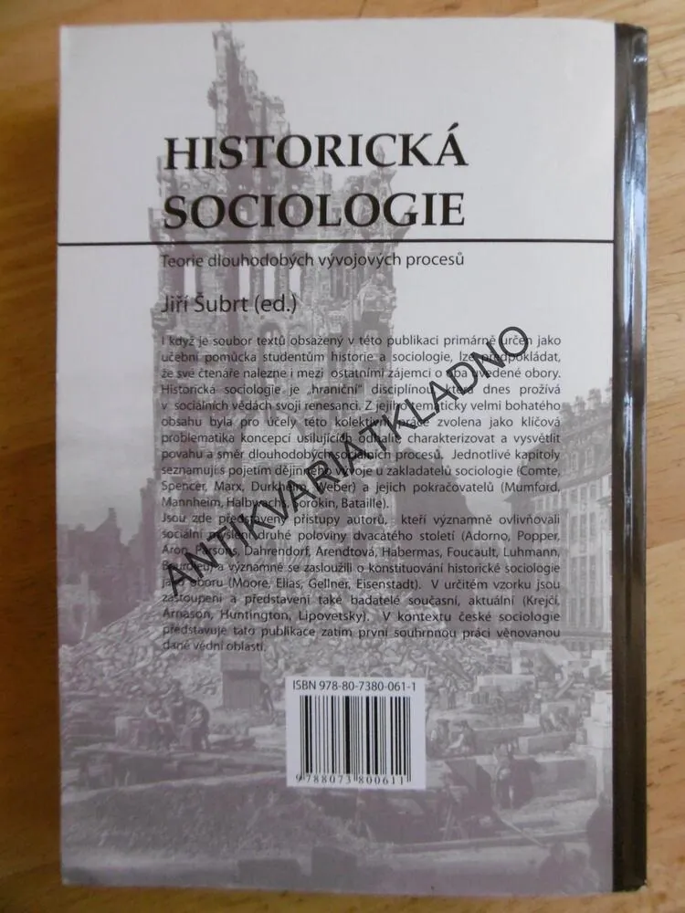 HISTORICKÁ SOCIOLOGIE, ŠUBRT, 