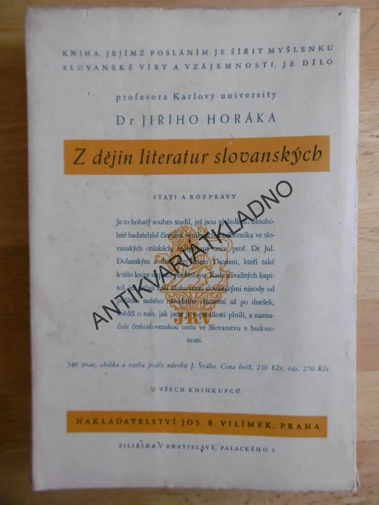 ZÁŘENÍ DUCHA A SLOVA, JAN B. ČAPEK, 1948, **an
