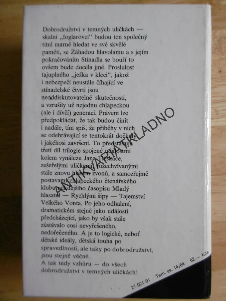 DOBRODRUŽSTVÍ V TEMNÝCH ULIČKÁCH, FOGLAR, **an