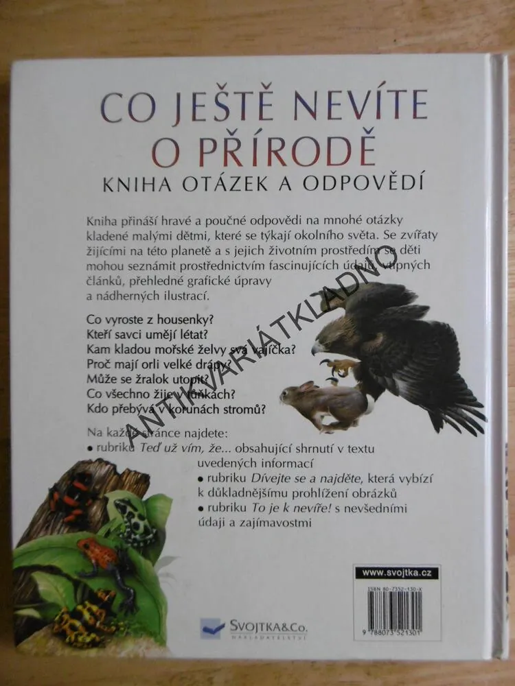 CO JEŠTĚ NEVÍTE O PŘÍRODĚ, KNIHA OTÁZEK A ODPOVĚDÍ, 