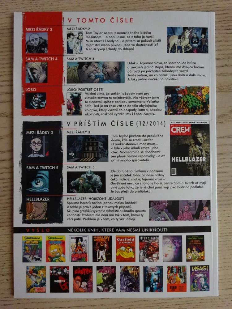 KOMIKS CREW 2, 43/2014, MEZI ŘÁDKY, SAM A TWITCH, LOBO