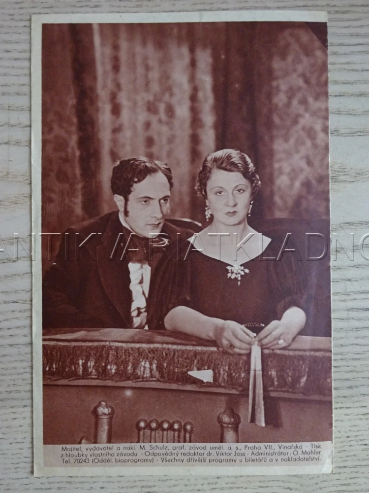 PANÍ BOVARYOVÁ, M. DEARLY, BIO PROGRAM Č. 151, 1934