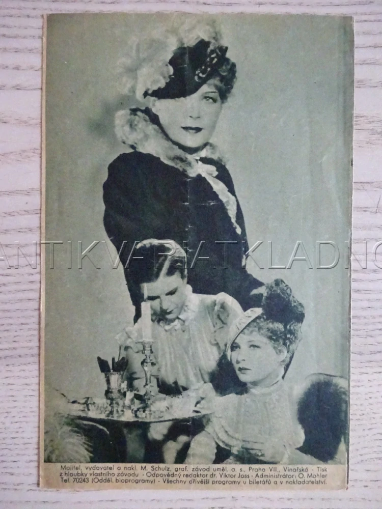 MAŠKARÁDA, P. WESSELY, BIO PROGRAM Č. 174, 1934