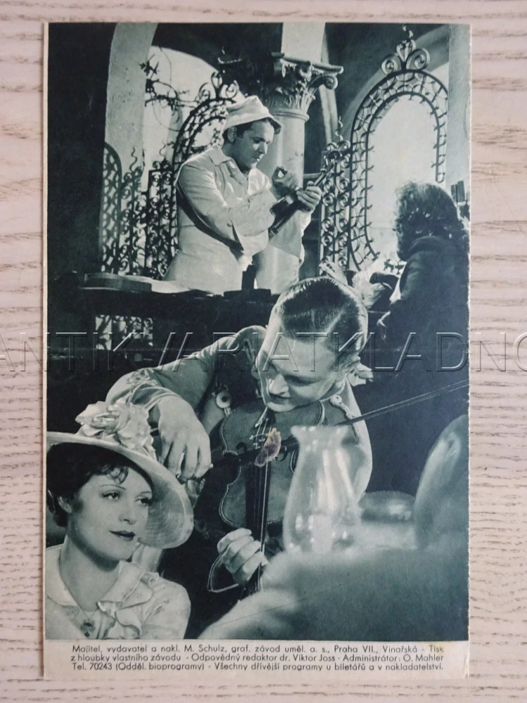 STRADIVARI, G. FRÖHLICH, BIO PROGRAM Č. 293, 1935