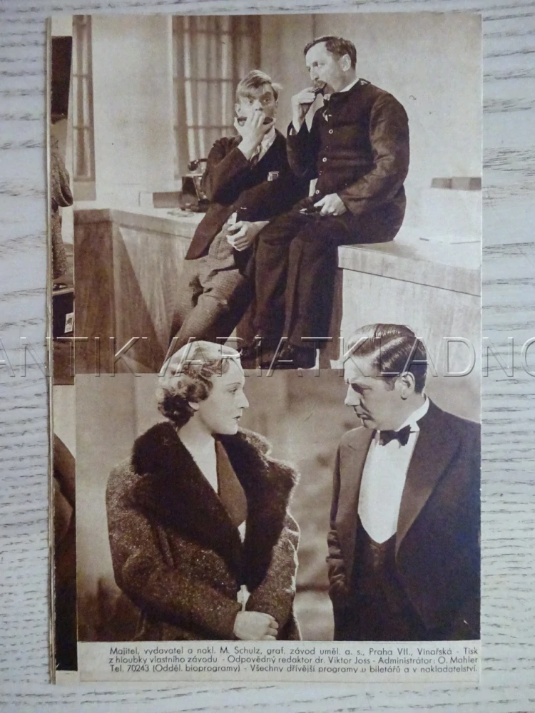 POŠETILÝ NÁPAD, P. HORBIGER, BIO PROGRAM Č. 384, 1936