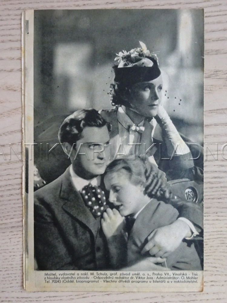 DVORNÍ DIVADLO, W. KRAUS, BIO PROGRAM Č. 414, 1936